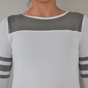 White and Green Shirt